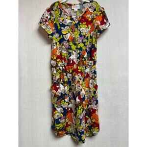 DISNEY LuLaRoe girls Mae‎ dress size 8 Snow Whites 7 dwarfs
